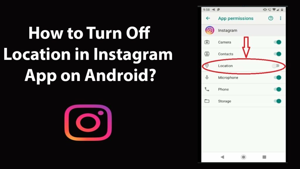 how to turn off your location info on Instagram