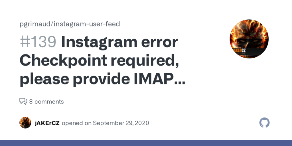 Instagram Checkpoint Required Error