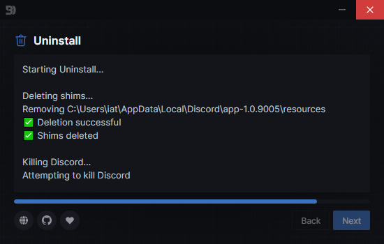 Uninstall and Reinstall Discord