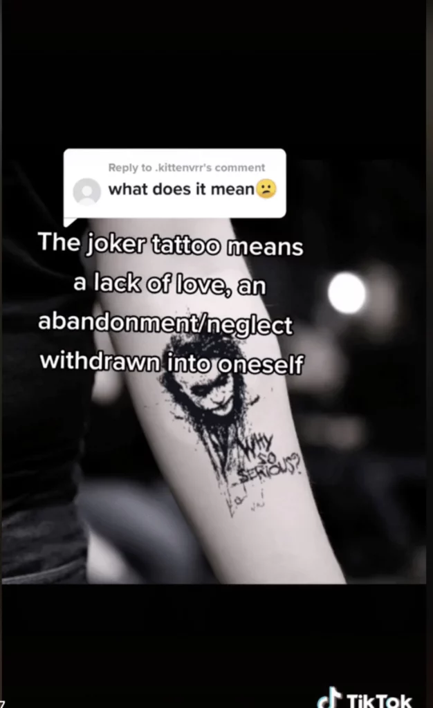 What Does the Joker Tattoo Mean on TikTok