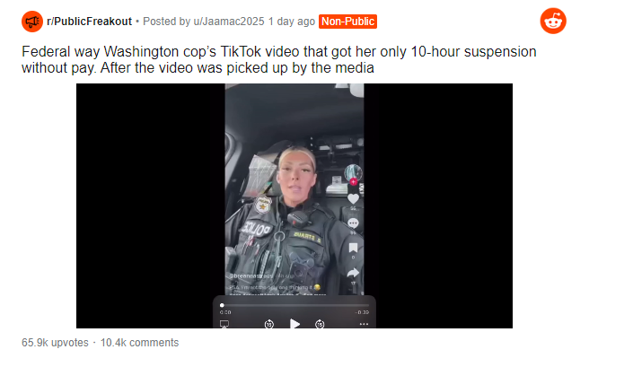 Cop Suspended For TikTok Video About Overspeeding