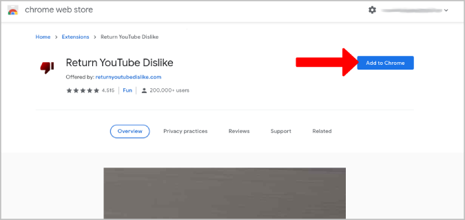 Select Return YouTube Dislike Extension - how to see dislikes on youtube