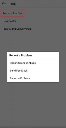 report a problem- Can't share posts to story Instagram