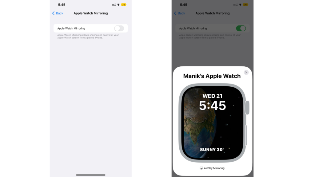 How to Use Apple Watch Mirroring