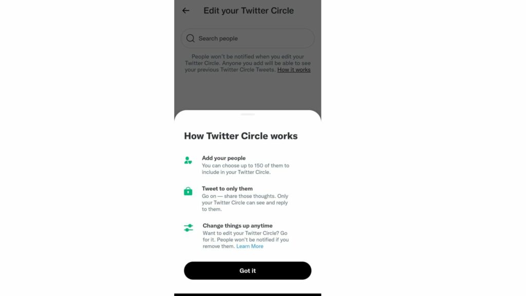 how to use Twitter circle?