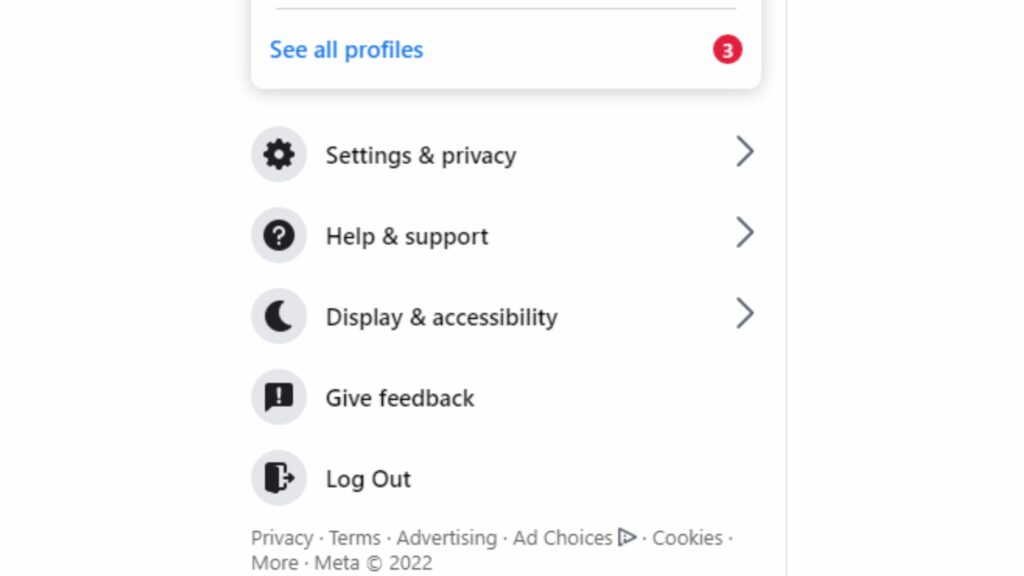from your profile icon go to settings