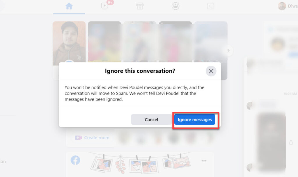 How to Ignore Messages on Messenger