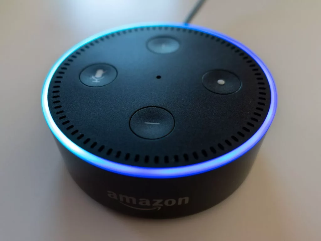 1. Solid Blue background with a tiny segment of Cyan; What The Light Ring Colors on Your Amazon Echo Mean?