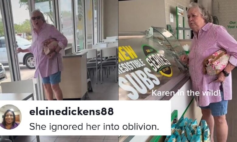 Rude Karen Ignored by Subway Employees in Viral TikTok Video!