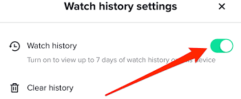 in watch history settings switch off the button beside watch history