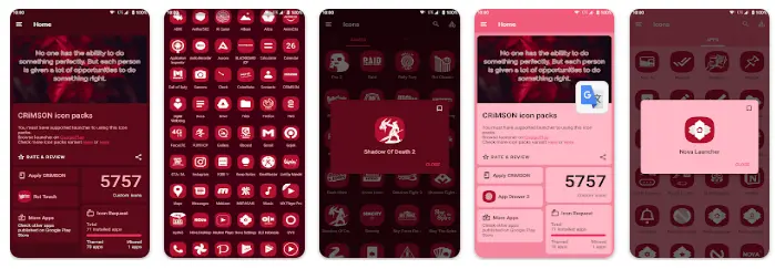CRiMSON Adaptive Icon Packs : New Released Apps for Android