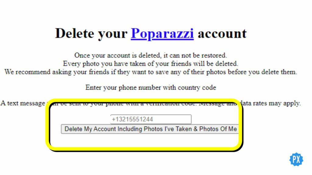 How to Delete Poparazzi Account?