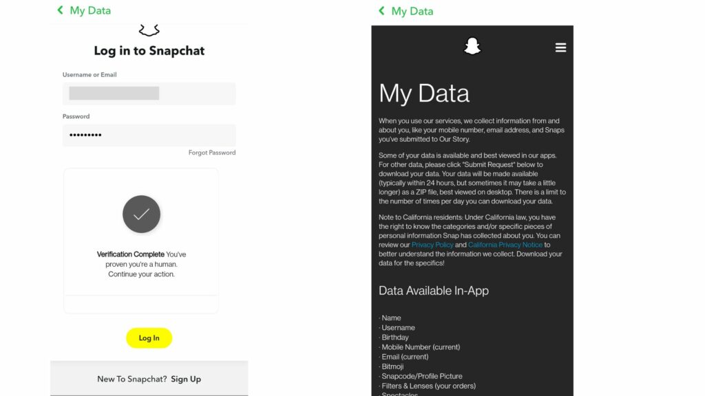 Download Your Snapchat Data