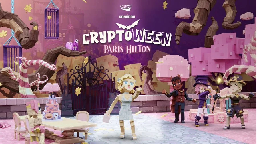 Paris Hilton Throws A Halloween Party In Roblox | Metaverse Cryptoween Party