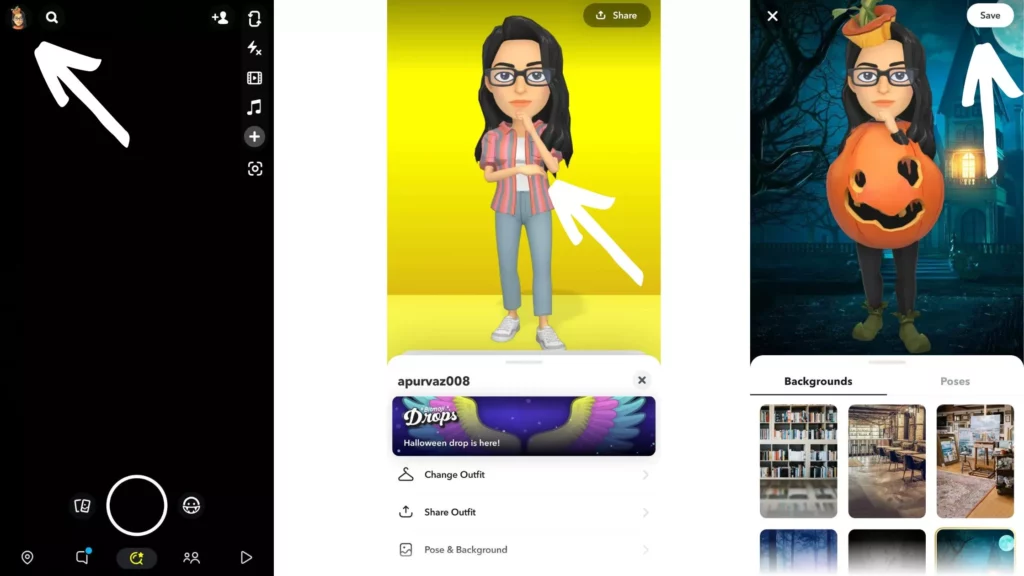How To Add Snapchat’s Halloween Bitmoji Backgrounds To Your Profile