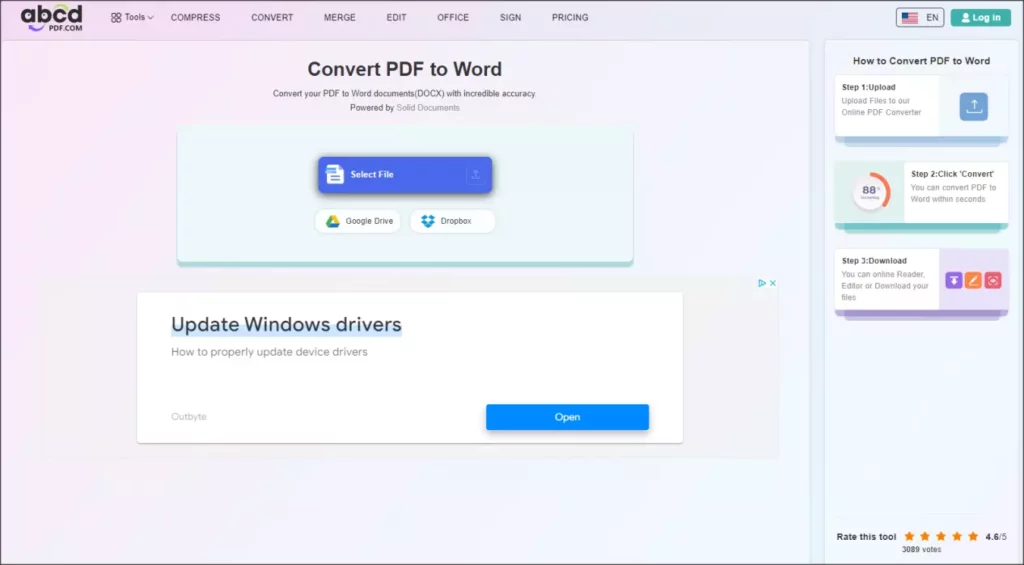 Top 5 Free PDF to Word Converter Online 