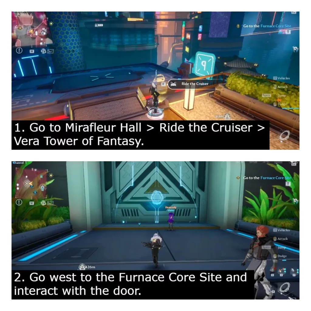 How to Go to The Furnace Core Site in Tower of Fantasy | 5 Steps