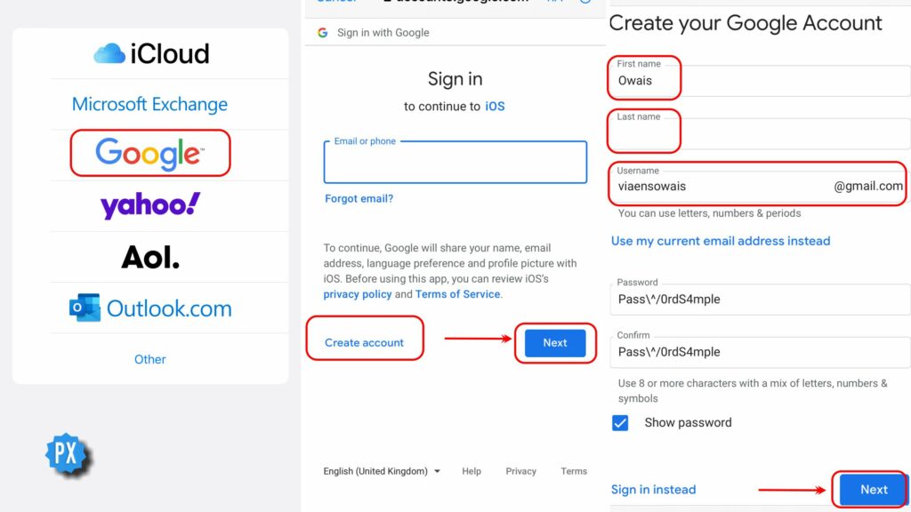 Create a Gmail Account Without a Phone Number on iOS or iPadOS