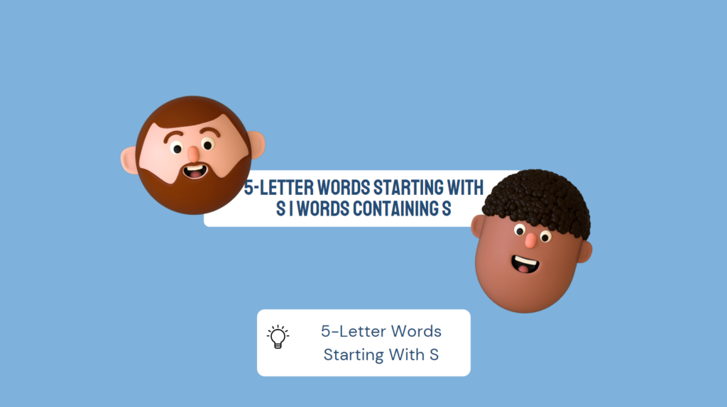 All 5-Letter Words Starting With S | Words Containing S