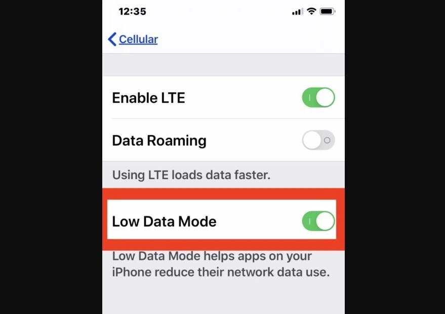 What Does Low Data Mode Mean on iPhone