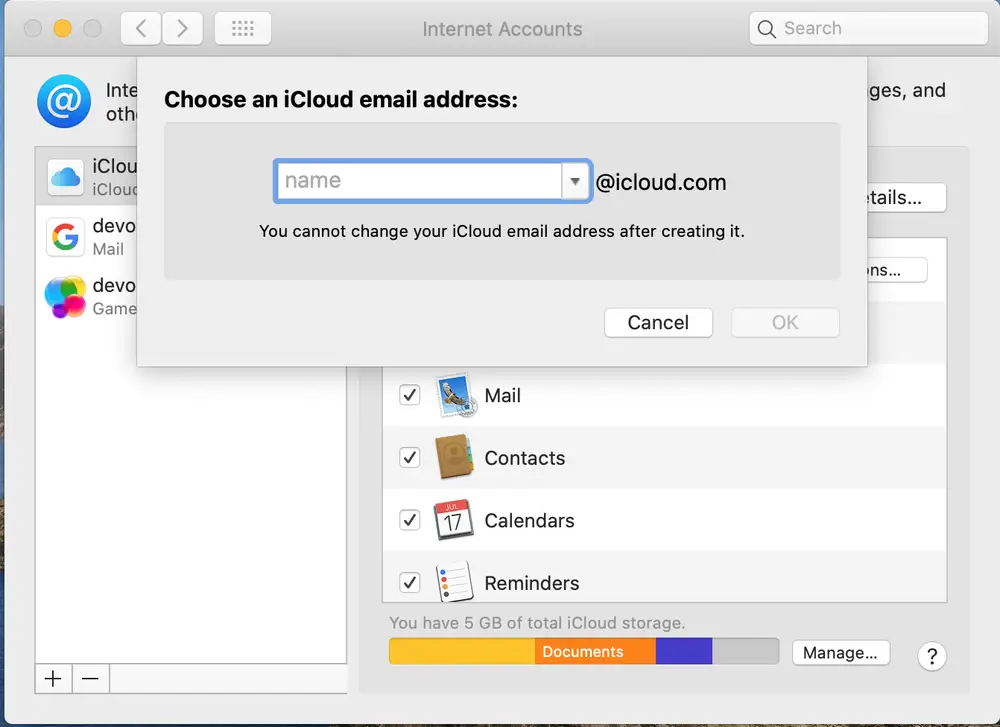 how to create an iCloud email address
