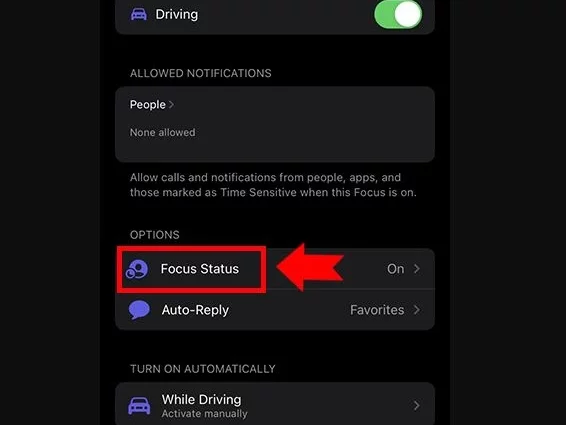 What is Focus Status on iPhone
