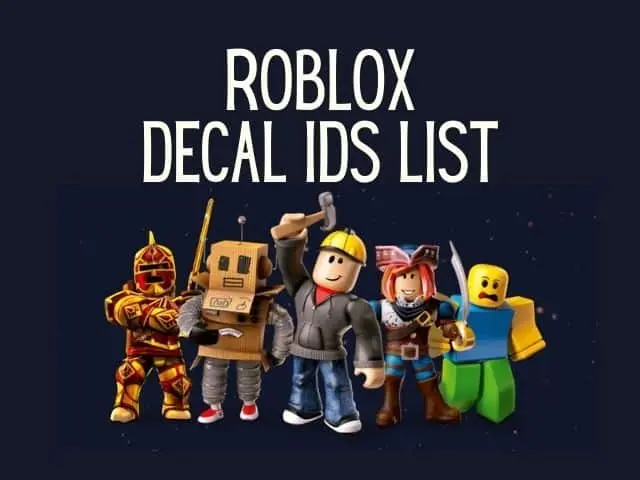 Roblox Decal Ids 