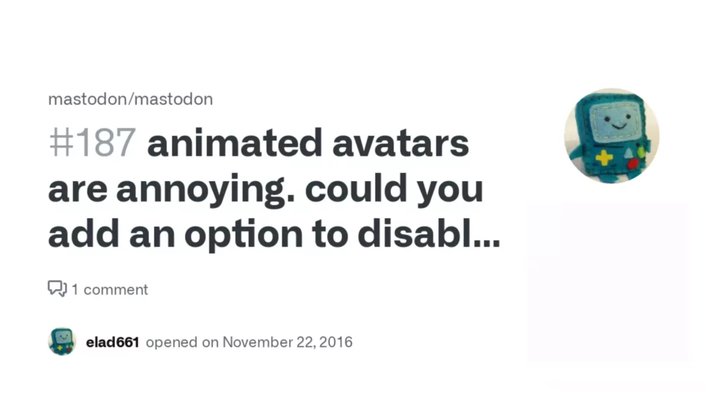 How to Turn Off Animated Avatars in Mastodon?