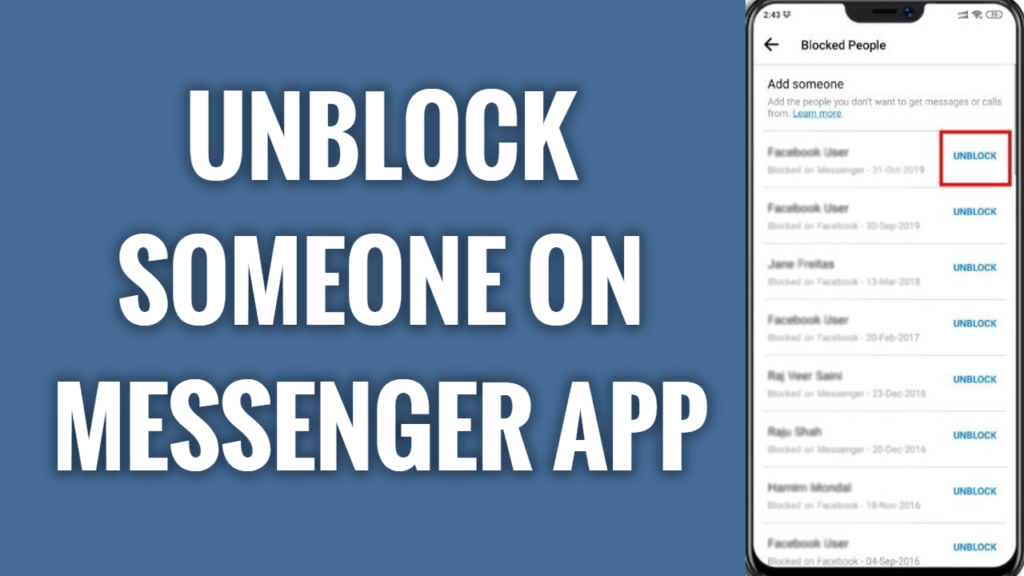 How to Block someone on messenger app