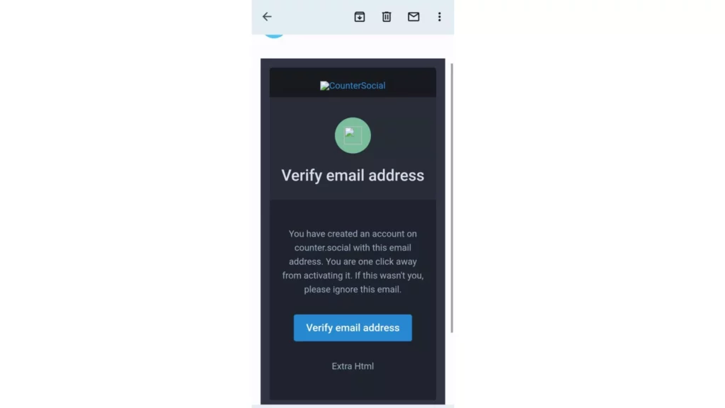 In the email, you have to click on “Verify email address.”