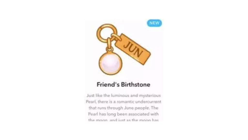 Friend's Birthstone : Snapchat Charms list
