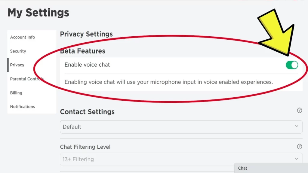Enable Voice Chat On Roblox
