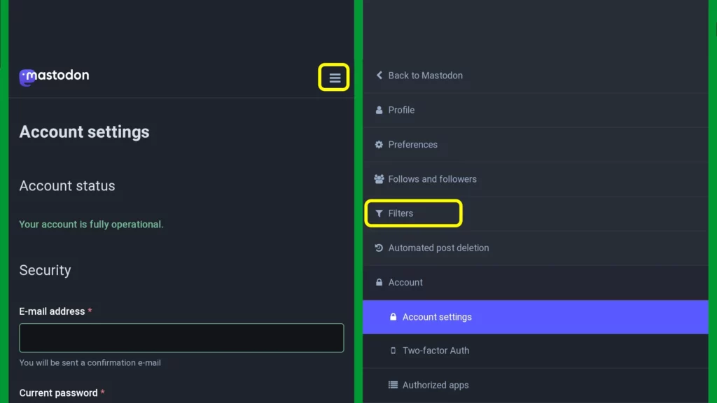 Steps 5 to 6: How to Filter Posts on Mastodon Server