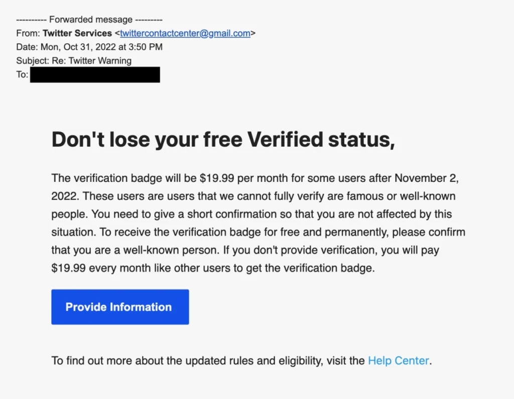 Twitter Verification Phishing Now a Cybersecurity Concern