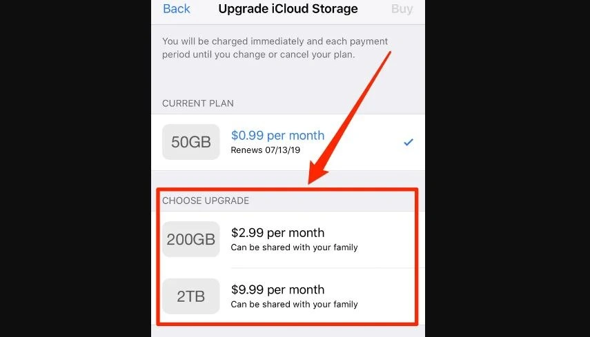 How to Buy More Storage on iPhone