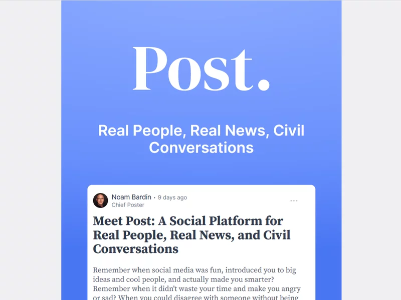 Post News Social Media App