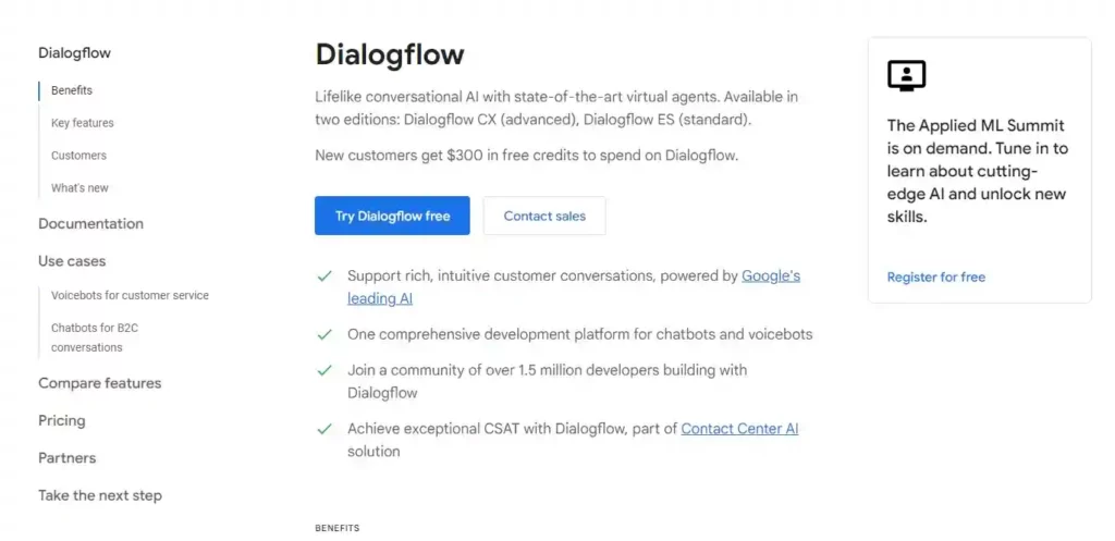 Google DialogFlow; Best Open Source Chatbots