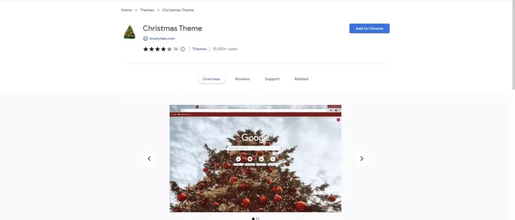 Google Christmas Themes