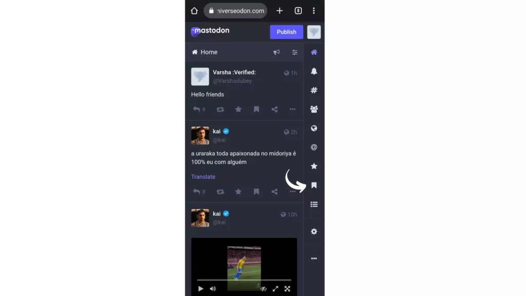Where to Find Bookmarked Posts on Mastodon?