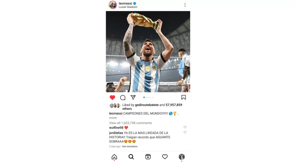 Messi Breaks Instagram Record: Most liked post on Instagram