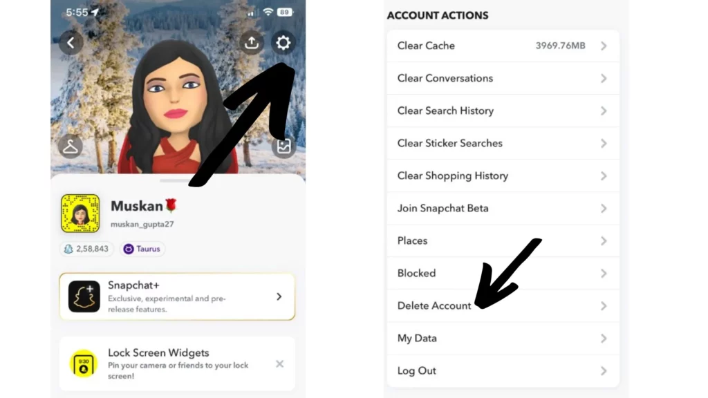 how to delete snapchat account
