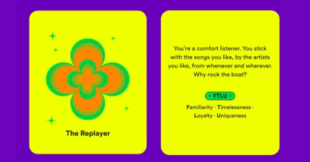 The Replayer (FTLU); Spotify Wrapped Personality Types 2022 