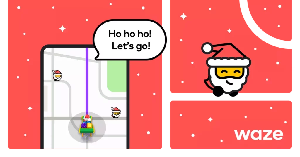 Drive with Santa ; How to Drive with Santa on Waze and Enable Christmas Theme?
