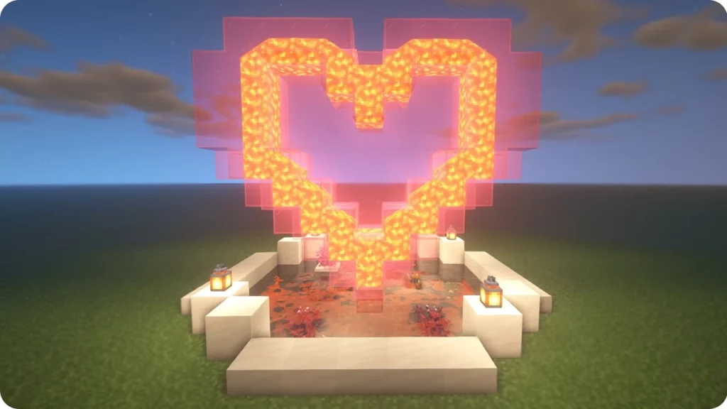 How To Build A Heart In Minecraft