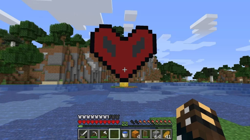 How To Build A Heart In Minecraft 