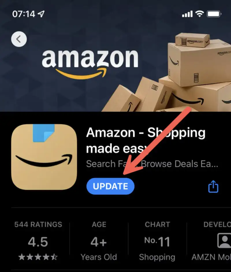 What Does CS11 Mean on Amazon: Update The Amazon App to Its Latest Version