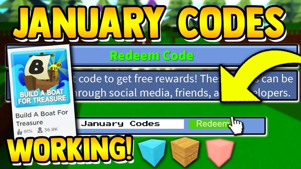 Build A Boat For Treasure Codes For January 2023