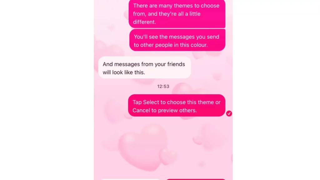 How to Use Love Chat Theme on Messenger