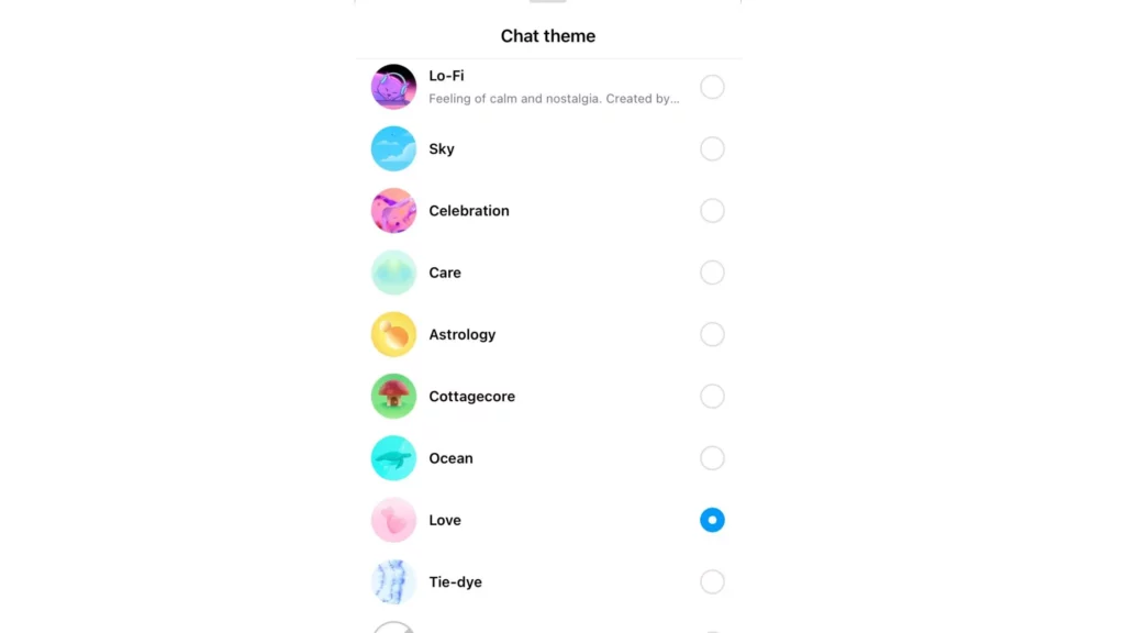 How to Use Love Chat Theme on Instagram