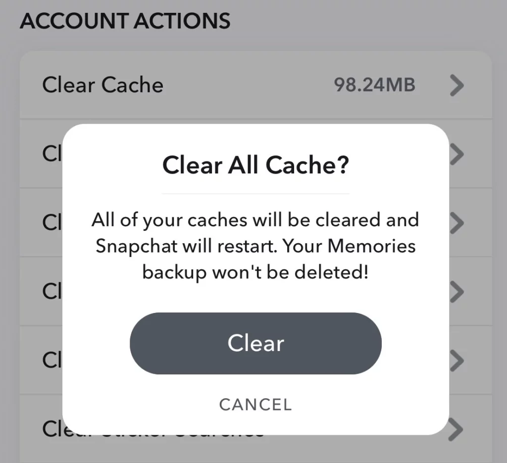 To Fix Why Does my Snapchat Keep Crashing Clear Cache